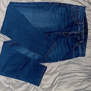 Blue straight jeans